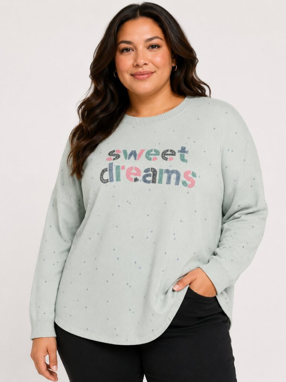 Lauren Conrad Sweet Dreams Mint Pajama Sweatshirt XXL